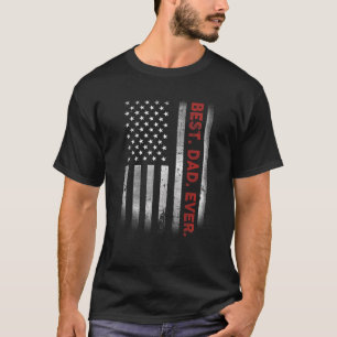 D最高の向け米国国旗を持つ絶え間ない父のパパ Tシャツ