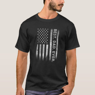 D最高の向け米国国旗を持つ絶え間ない父のパパ Tシャツ