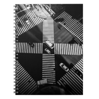 D期の車両の通り上の航空写真 ノートブック