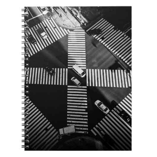 D期の車両の通り上の航空写真 ノートブック (正面)