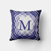 D正方形 – ネイビー – M クッション (裏面)