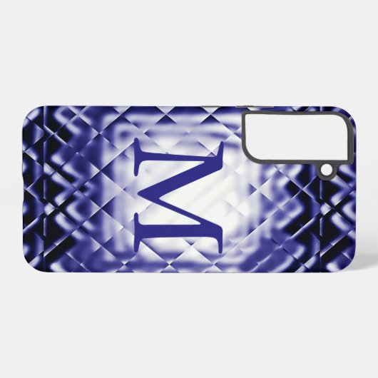 D正方形 – ネイビー – M SAMSUNG GALAXYケース (裏面横)