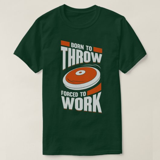 D生まれを仕事に投げる Tシャツ (デザイン正面)