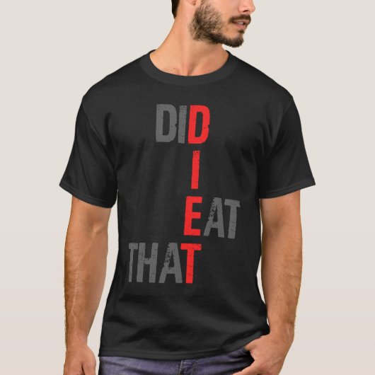 D私は私は食べクリエイティブ Tシャツ (正面)