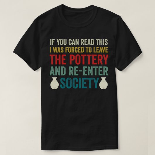 d陶器離れ陶工へおもしろいのヴィンテージ tシャツ (デザイン正面)