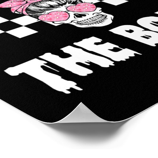 D骨スケルトン男性の女性の子供のおもしろいhallow ポスター (角)