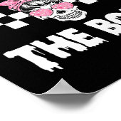 D骨スケルトン男性の女性の子供のおもしろいhallow ポスター (角)