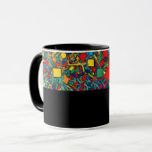 D05 - Tasse mit buntem Mosaik マグカップ (正面左)