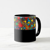 D05 - Tasse mit buntem Mosaik マグカップ (正面右)