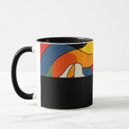 D06 - Tasse mit organischen bunten Formen マグカップ