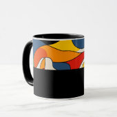 D06 - Tasse mit organischen bunten Formen マグカップ (正面左)