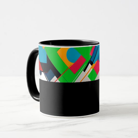 D08 - Tasse mit diagonalen Farbflächen マグカップ (正面左)