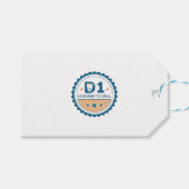 D1からDDSへの歯学生ステッカー ギフトタグ (正面(横))
