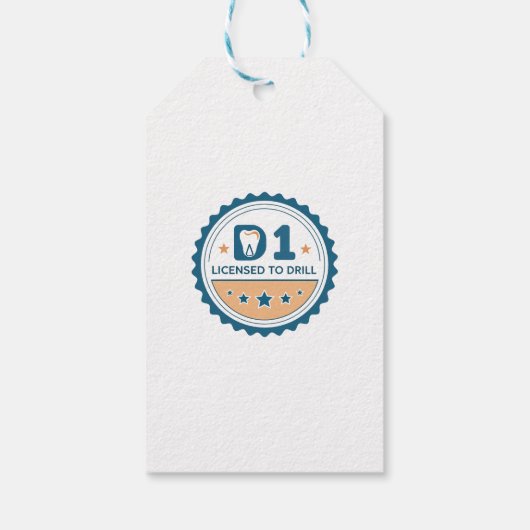 D1からDDSへの歯学生ステッカー ギフトタグ (裏面)