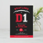 D1アメリカンフットボール第1誕生日 招待状 (スタンド正面)