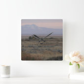 D10白尾の鹿鮎の丘 スクエア壁時計 (ホーム)