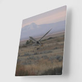 D10白尾の鹿鮎の丘 スクエア壁時計 (傾斜)