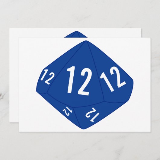 D10表番号カード（濃い青のアウトライン） 招待状 (正面/裏面)