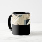 D10 - Tasse mit pastellfarbiger Kunst マグカップ (正面左)