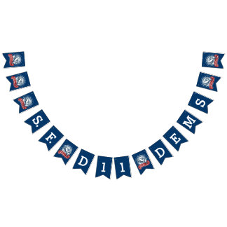 D11民主党クラブ旗布 バンティングフラッグ