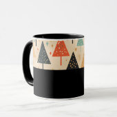 D11 - Tasse mit abstrakten Bäumen マグカップ (正面左)