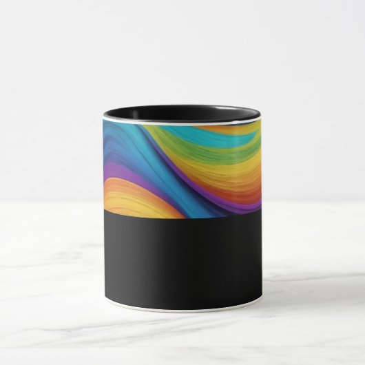 D12 - Tasse mit dunklen Wellen マグカップ (中央)