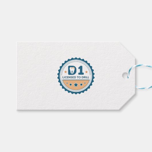  D1 to DDS Dental Student Sticker ギフトタグ (正面(横))