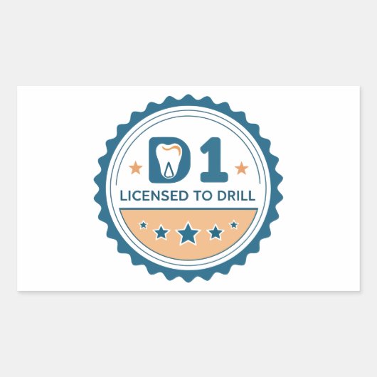 D1 to DDS Dental Student Sticker 長方形シール (正面)