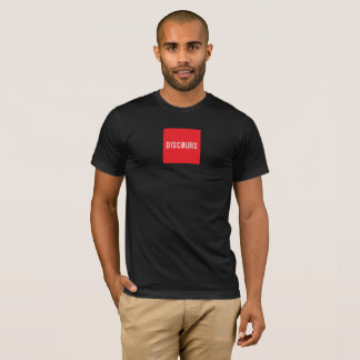 D1SC0URS レッドスクエアTシャツ Tシャツ