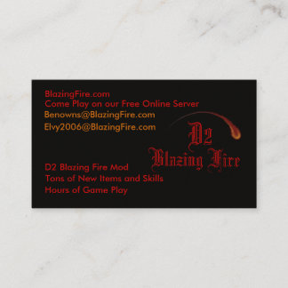 D2燃える火カード 名刺
