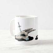 D20およびドラゴンのスカル コーヒーマグカップ (正面左)