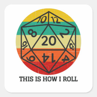D20これが私のレトロ転がサイコロの方法である スクエアシール