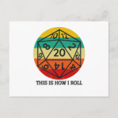D20これが私のレトロ転がサイコロの方法である ポストカード (正面)