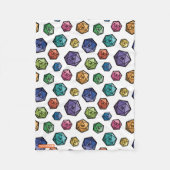 D20カラフルなパターン毛布 フリースブランケット (正面)