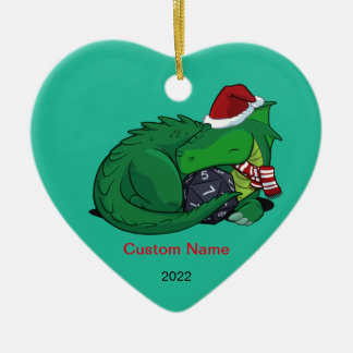 D20グリーンドラゴンセラミックオーナメント セラミックオーナメント