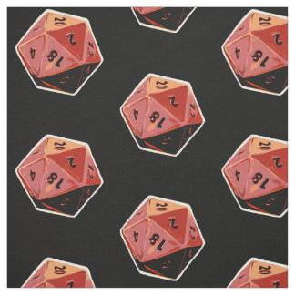 d20ゲーマーのサイコロの芸術の生地 ファブリック