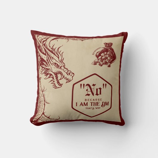 D20サイコロケルト・ドラゴンDND RPG DMゲーマーギフト クッション (正面)