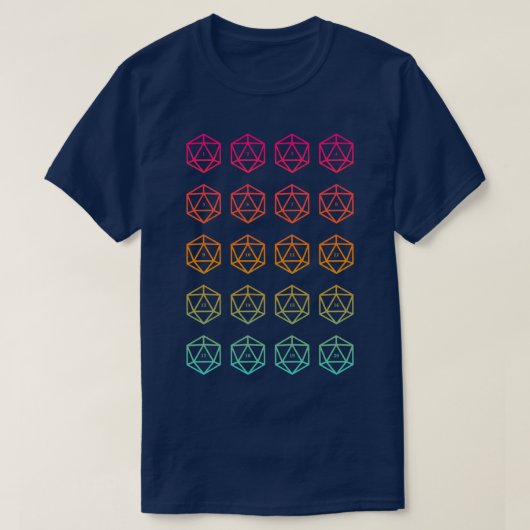 D20サイコロゲームマスターTabletop RPGゲーム Tシャツ (デザイン正面)