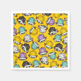 D20サイコロセットパターン スタンダードカクテルナプキン