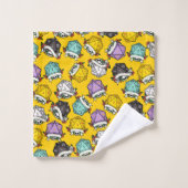 D20サイコロセットパターン バスタオルセット (ウォッシュタオル)