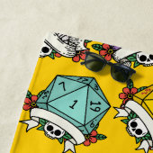 D20サイコロセットパターン ビーチタオル (インサイチュ)