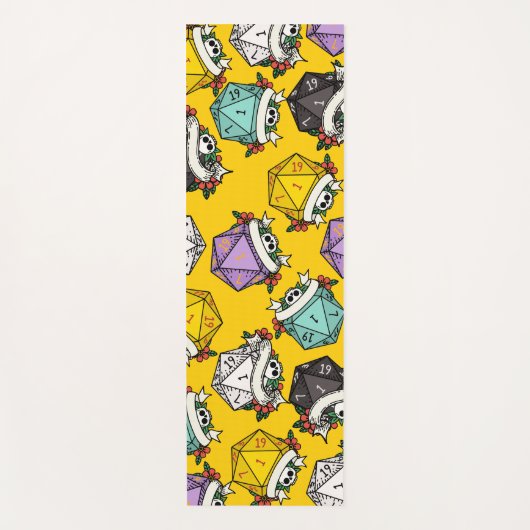 D20サイコロセットパターン ヨガマット (正面)