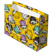 D20サイコロセットパターン ラージペーパーバッグ (正面アングル)