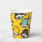 D20サイコロセットパターン 紙コップ (裏面)