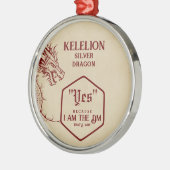 D20サイコロセルティックドラゴンDND RPG理由DMゲーマー メタルオーナメント (左)