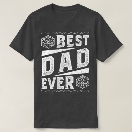 D20サイコロ最高のパパEver Game Master Tabletop Rolepl Tシャツ (デザイン正面)