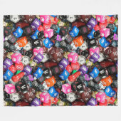d20サイコロ毛布 フリースブランケット (正面(横))