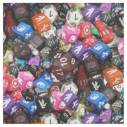 d20サイコロ織物 ファブリック (クローズアップ)