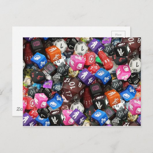 d20サイコロ ポストカード (正面/裏面)