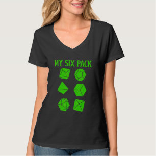 D20サイコロRpg Dragons GamerチェックアウトMy Six Pack D Tシャツ
